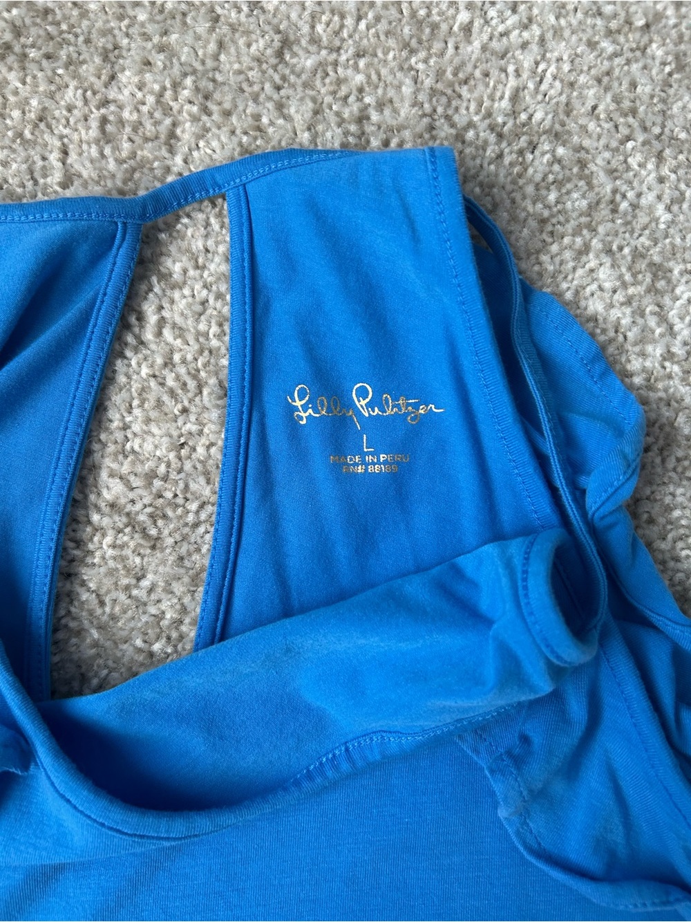 Lilly Pulitzer Blue Ruffle Top - Picture 3 of 3